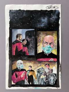 J.K. Woodward - 1 Original page - Star Trek The Next Generation Doctor Who - Assimilation 2 / Issue 0 / Page 7 - 2012 | Catawiki