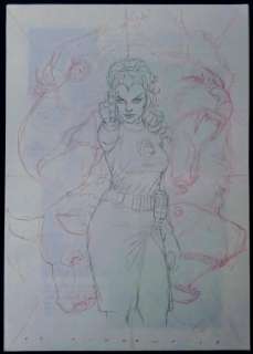 De Vincentiis, Adriano - 1 Original preliminary drawing - Miss America - 2020