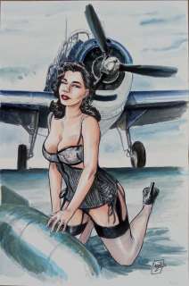 Maza - 1 Original colour drawing - Pin Up | Catawiki