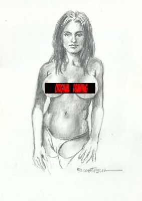 Rafael Cortiella | Original drawing – female nude – Cortiella | Origin Of Comics