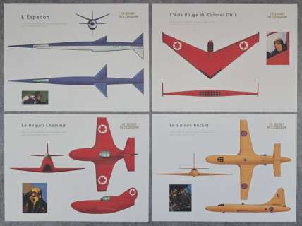 Jacobs, E.P. - 4 Tirages provenant des boîtes d’avion aroutcheff - Blake & Mortimer - 1990 | Catawiki