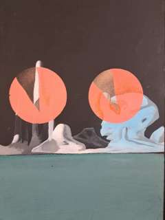 Thole, Karel - 1 Original colour drawing - Metafisico Spaziale | Catawiki