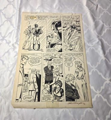 Marvel Iron Man Original Interior Comic Art Page 1987 Signed Mark D. Bright ‘90
