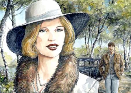 Berlion, Olivier - 1 Original colour drawing - Agata et James - 2023 | Catawiki