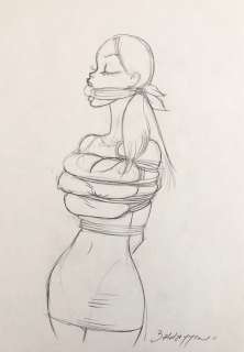 Baldazzini, Roberto - 1 Original preliminary drawing - Red Domina | Catawiki