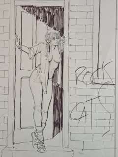 Altuna, Horacio - 1 Original preliminary drawing - Gato in Rock Cats | Catawiki