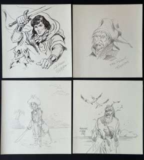 Ertugrul Edirne, Dieter Kalenbach, Jan Reiser, Albert Tshishuaka - 4 Original drawing - Group of four - Original Illustrationen | Catawiki