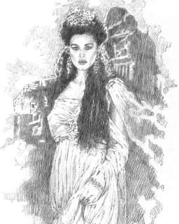 Maren La Fiancée de Dracula (Monica Bellucci) - Original Pencil Drawing – Hand Signed | Catawiki