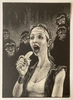 Ott, Thomas - 1 Original drawing - Scraperboard eries | Catawiki