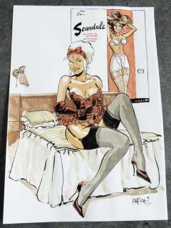 Meynet, Félix | Original Colour Drawing in India Ink and Watercolour - Mirabelle | Catawiki