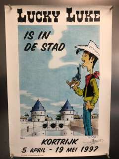 Morris - 1 Poster - Lucky Luke - Lucky Luke is in de stad - Kortrijk 5 april / 19 mei 1997 | Catawiki