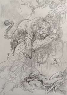 Mauro De Luca - 1 Pencil drawing - La bella e la bestia | Catawiki