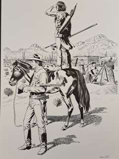 Civitelli, Fabio - 1 Original drawing - Tex: nel Villaggio dei Pima - 2011 | Catawiki