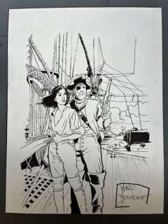 Bourne, Marc - 1 Dessin original - Divers - Barbe rouge - Encre de chine | Catawiki