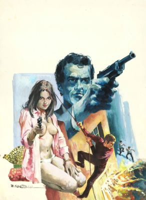 Rafael Cortiella | Original cover – Detective novel – Cortiella | Origin Of Comics
