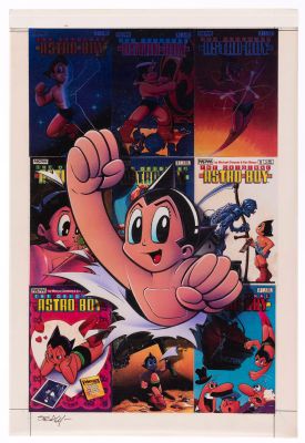 Lot 192 - KEN STEACY ORIGINAL ASTRO BOY #11 COMIC BOOK COVER ORIGINAL ART. | Hake’s
