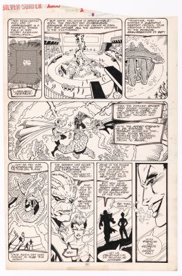 RON LIM SILVER SURFER ANNUAL #2 COMIC BOOK PAGE ORIGINAL ART. | Hake’s