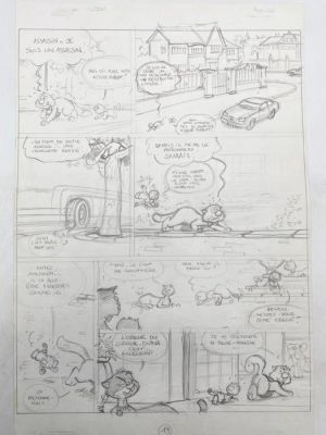 Colman, Stéphane - 1 Original preliminary page - Billy the cat