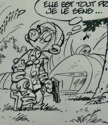Seron, Pierre - 1 Original page - Les Petits Hommes et mini-gagagags - T25 - page 38 - 1989