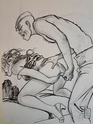 Manara, Milo - 1 Original drawing - Henry Miller: Opus Pistorum | Catawiki