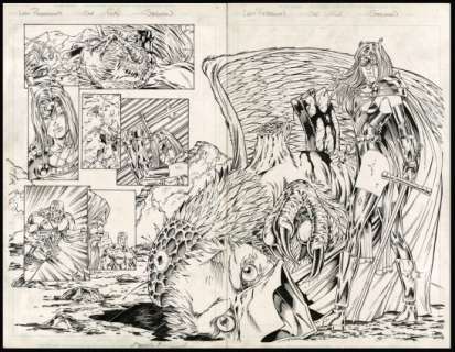 Stinsman, John - LADY PENDRAGON (1999) #1 Double Page Spread