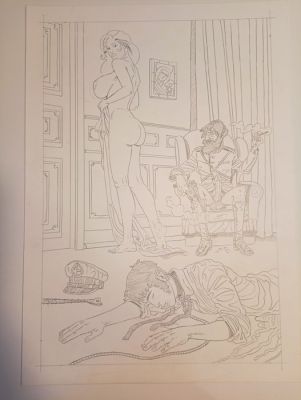 Max Capogna - 1 crayon - Corto Maltese - Il giuramento di Rasputin - 2017