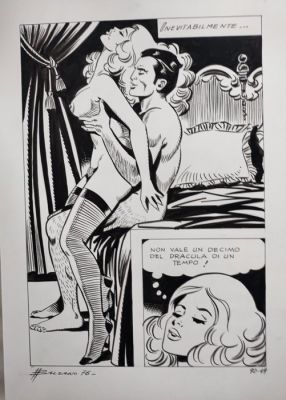 Balzano Birago - 1 Original drawing - Zora La Vampira - 92-49 - 1976 | Catawiki
