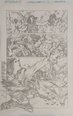 Sergio Dávila (Pencil) Original page - Swords of Sorrow - Swords of Sorrow #6, Page 3 | Catawiki