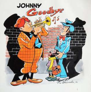 Attanasio, Dino | Original coloured drawing made with Indian ink  - Johnny Goodbye  - (1984) | Catawiki