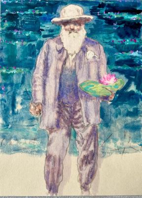 Smudja, Gradimir - 1 Original colour drawing - Claude Monet | Catawiki