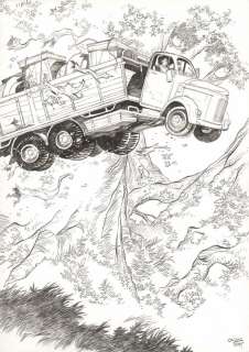 Olivier Pont | Couverture originale du tirage de luxe pour la librairie Bulles au Mans - Isabel - Un putain de salopard | Daniel Maghen