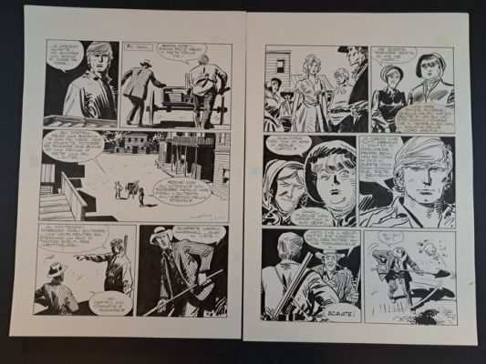 Alessandrini, Berardi - 2 Original page - Ken Parker - Sangue Sulle Stelle | Catawiki