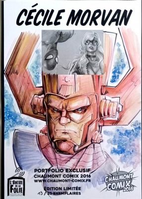 Cécile Morvan - 1 Original colour drawing - Galactus - Superbe peinture ! - 2016 | Catawiki