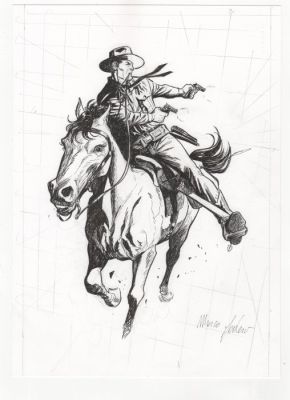 Foderà, Marco - 1 Original drawing - Tex - A cavallo | Catawiki
