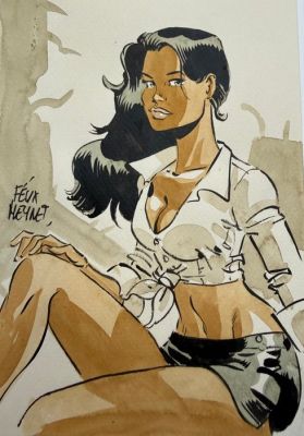 Meynet, Félix - 1 Original colour drawing - Eternels - Illustration couleurs directes -Les Éternels. | Catawiki