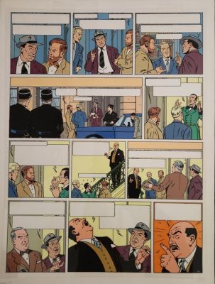 Jacobs, E.P. - 1 Mise en couleur - Blake & Mortimer - L’affaire du collier, planche 20 | Catawiki