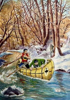Della Monica Raffaele - 1 Original colour page - Zagor - Huron - 2025