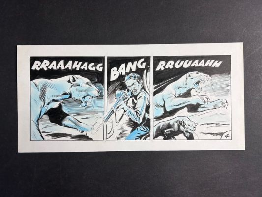 Aurelio Galleppini - 1 Original page - Tex - Serie Gila - Il Folle Vindex - 1957