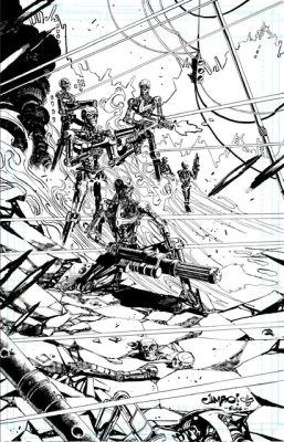 Continue Shopping | TERMINATOR T800A TRADING CARD ORIGINAL ART BY JIMBO SALGADO | Scott’s Collectables