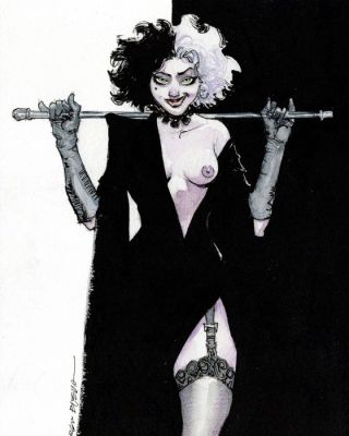 Bleda, Sergio - Œuvre - Cruella “Dark Elegance" – Original Painting | Catawiki
