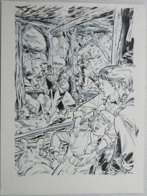 Jeff Broeckx - 1 Original cover - Bessy Natuurkommando - De mijn - 1992