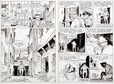 Hermann | Bernard Prince, planches n°9 et 10 à l’encre de… | Millon