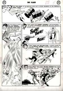 Carmine Infantino, Joe Giella - Flash #129 P 5 (Historic 1962 Silver Age Birth Page For ‘5‘ Golden Age Heroes: Green Lantern, Black Canary, Atom, Hawkman, Dr. Mid-Nite!) Large Art - 1962