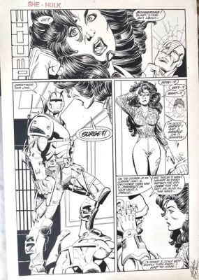Mike DeCarlo - Todd Britton - 1 Original page - She-Hulk - She-Hulk