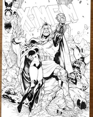 Domenech, Sergi Œuvre originale - X-Men #145 Tribute (After Dave Cockrum) - Hand Signed Ink Artwork | Catawiki