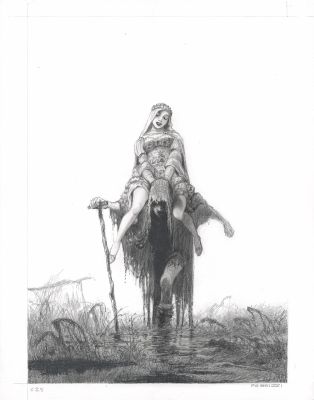 Paul & Gaëtan Brizzi | Tristan et Iseult - Illustration originale C25 | Daniel Maghen