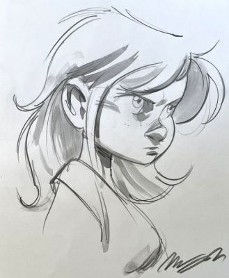 Munuera, Jose Luis - 1 Original drawing - Les chroniques de Sillage - Nävis enfant | Catawiki
