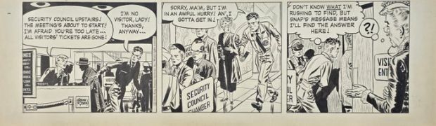 Robbins, Frank - 1 Bande dessinée quotidienne originale - Johnny Hazard - 10-10-1956 | Catawiki
