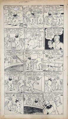 Fernand Dineur - 1 Original page - Tif et Tondu - Journal de Spirou | Catawiki