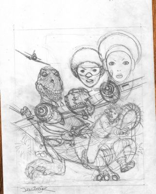 Giménez, Juan Original preliminary drawing - Leo Roa - cover composition | Catawiki